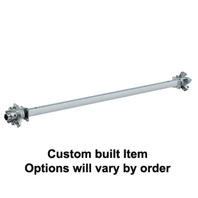 (image for) 3.5K Marine Trailer Axle Square Idler 5 On 4 1/2" Zerk Lube Galv