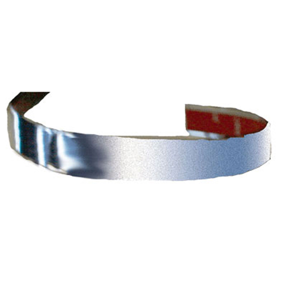 (image for) RV Camper Trailer Chrome Flat Self Adhesive Trim 1 1/4'' Wide Dexter/Redneck #SAT125C