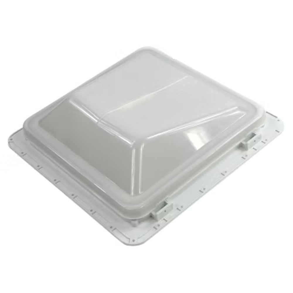 (image for) Trailer Ventadome Dome Roof Vent White with Screen Fan And Poly Roof Flange Dexter/Redneck #V3094-601-00