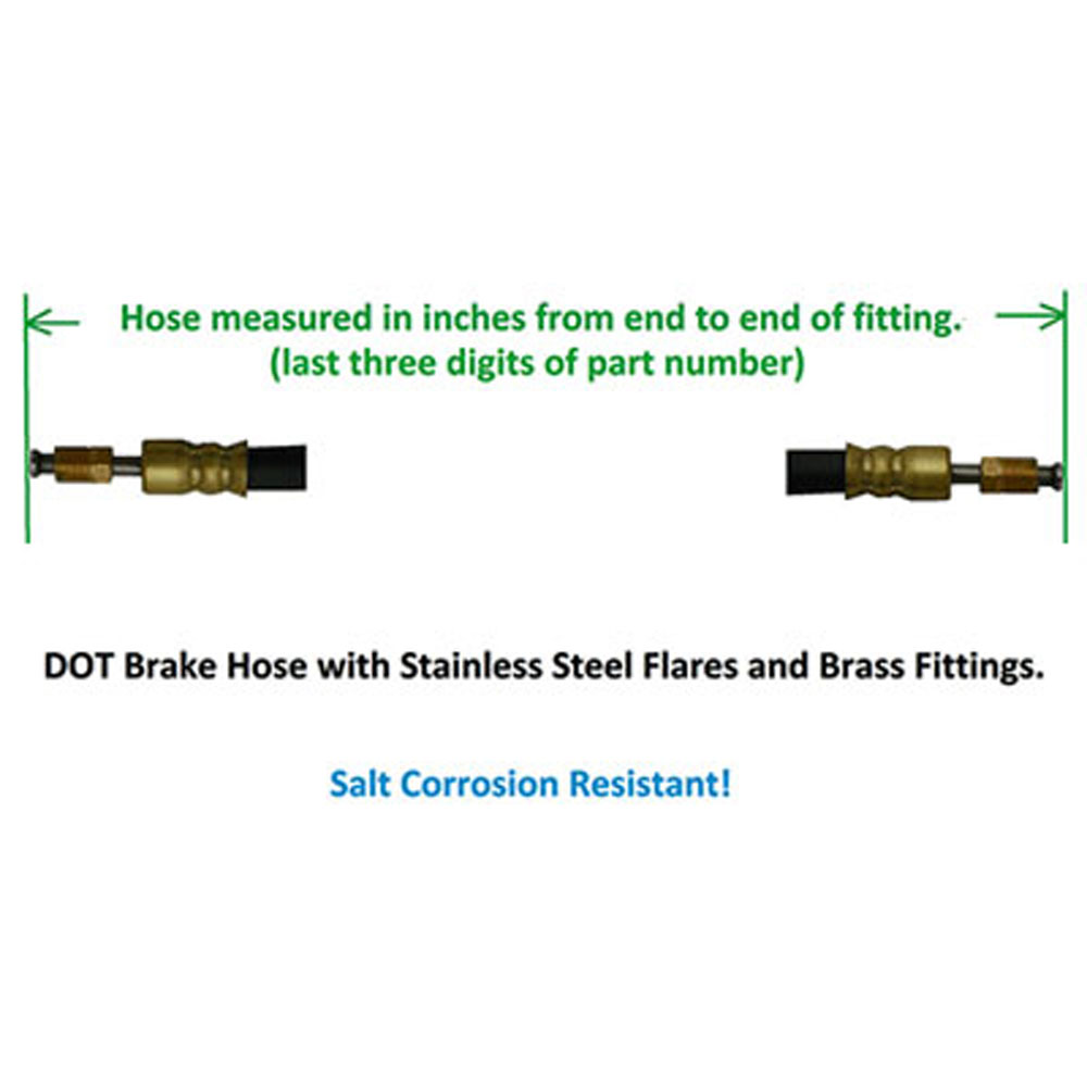 (image for) Trailer Dot Brake Hose 48" Dexter/Redneck #034-BH-3MFS-048