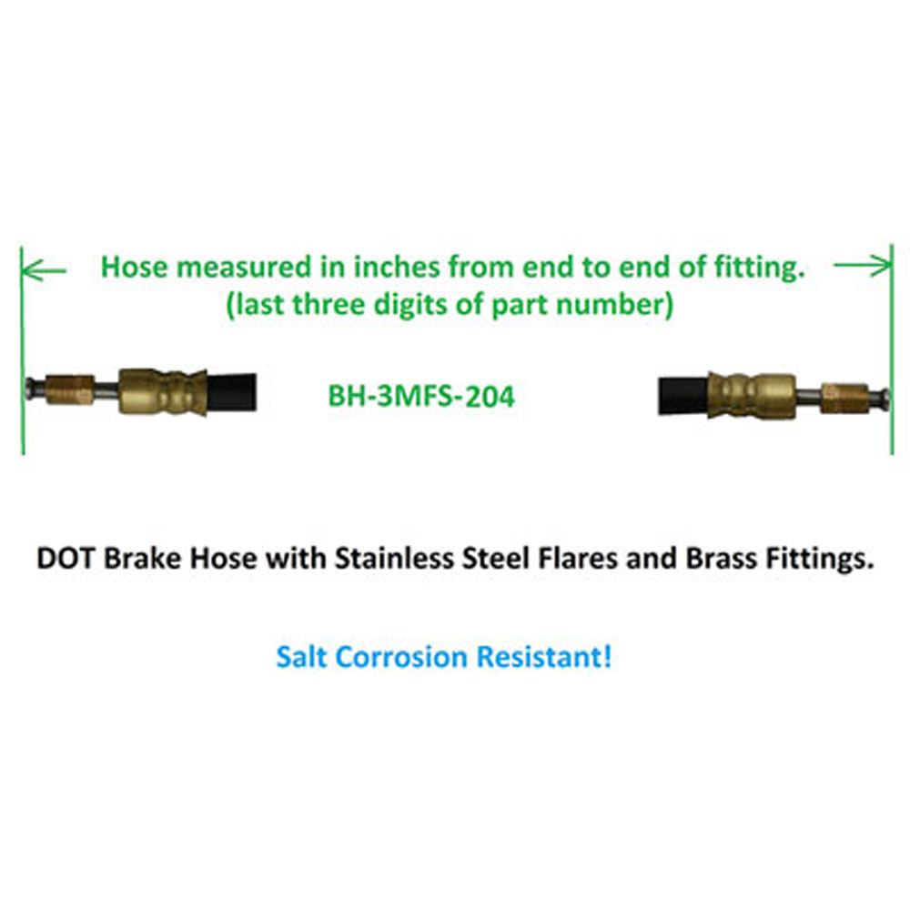 (image for) Trailer DOT Brake Hose 204" Dexter/Redneck #034-BH-3MFS-204