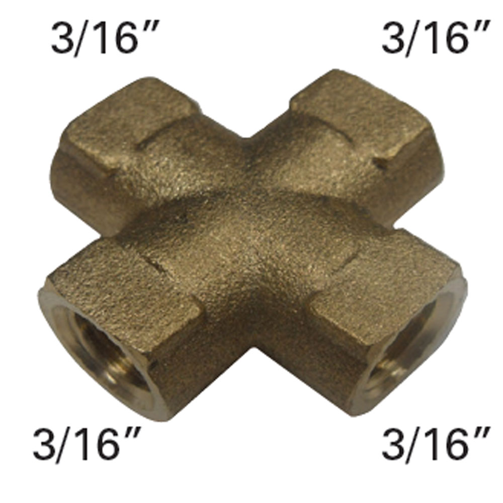 (image for) Trailer Hydraulic Brake Line X Connectior Dexter/Redneck #034-BH-X-3FIF