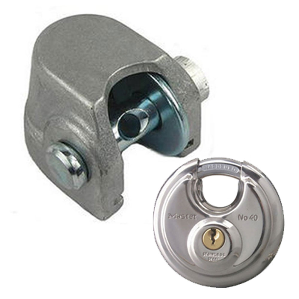 (image for) Trailer Blaylock Gooseneck Set Screw Cover With Master Lock Padlock Dexter/Redneck #EZTL51-40D