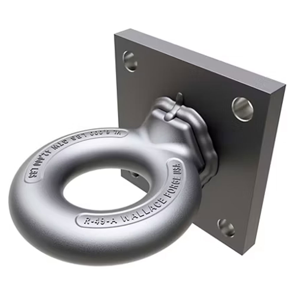 (image for) Trailer Wallace Forge Square Mount Tow Ring 2 1/2" Eye 42,000 lb. Dexter/Redneck #R49A