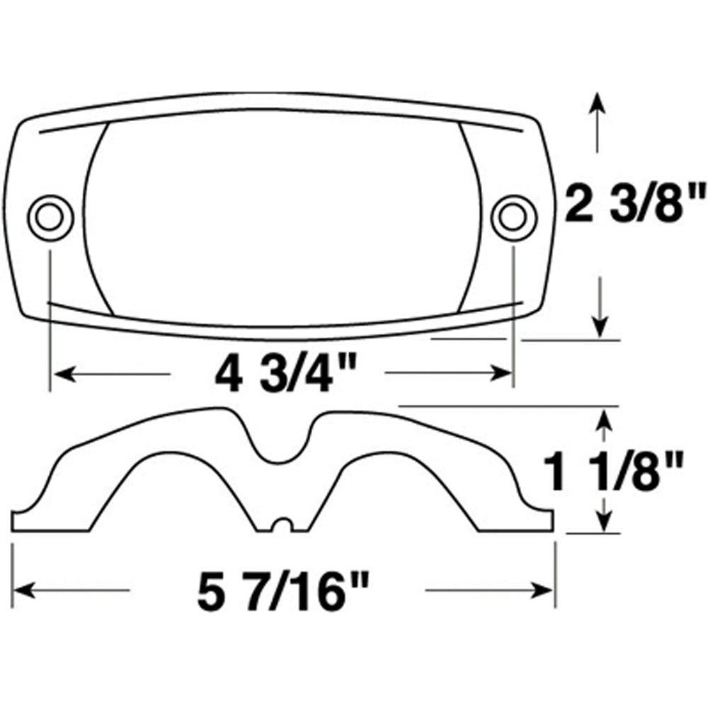 (image for) Chrome Trailer Light Guard For Oval Lights Dexter/Redneck #106-09