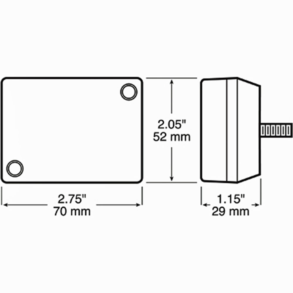 (image for) Marker Clearance Light Square Stud Mount Red Dexter/Redneck #114R