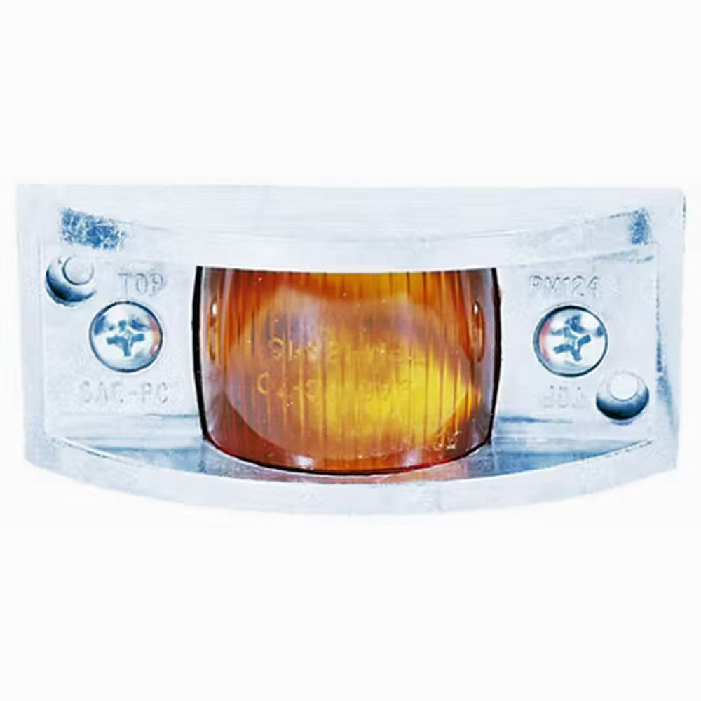 (image for) Marker Clearance Incandescent Light Rectangular Aluminum Armored Light Amber Dexter/Redneck #124A