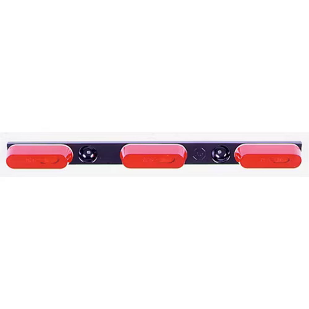 (image for) Trailer Identification Light Bar Incandescent 15.5 Red Thinline 3 Bulb Dexter/Redneck #136-3R