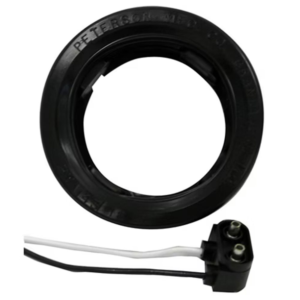 (image for) Trailer Marker Clearance Light Heavy Duty Recess Mount Grommet & Pigtail 2-1/2" Round Dexter/Redneck #163-18K