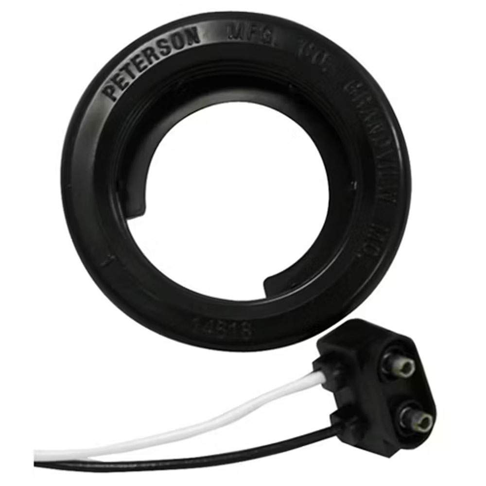 (image for) Trailer Marker Clearance Light Grommet & Pigtail 2" Round Heavy Duty Dexter/Redneck #166-18K
