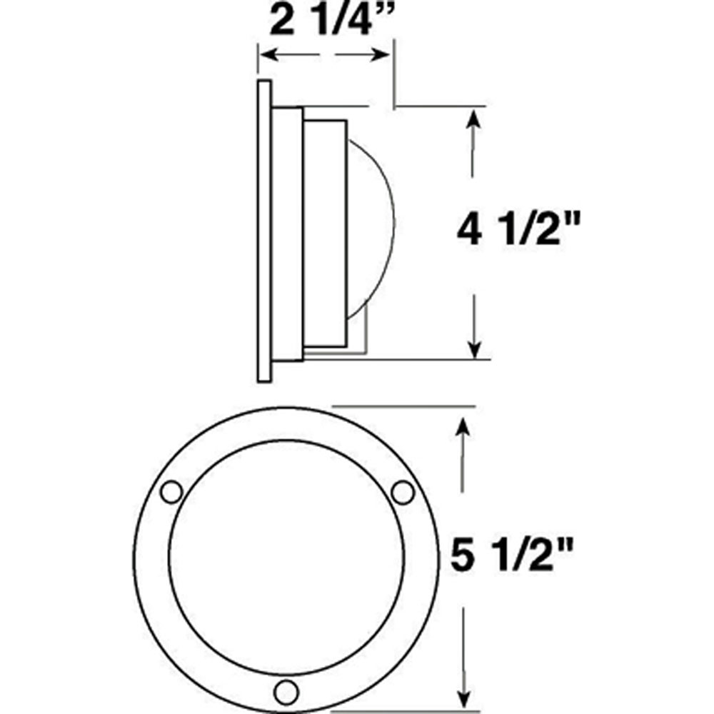 (image for) Trailer Stop/Turn/Tail Light Incandescent 4" Round Reflex Red Dexter/Redneck #413-3