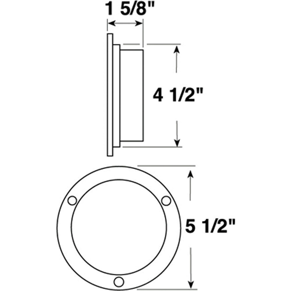(image for) Trailer Stop/Turn/Tail Light Incandescent 4" Round Stainless Red Dexter/Redneck #413S