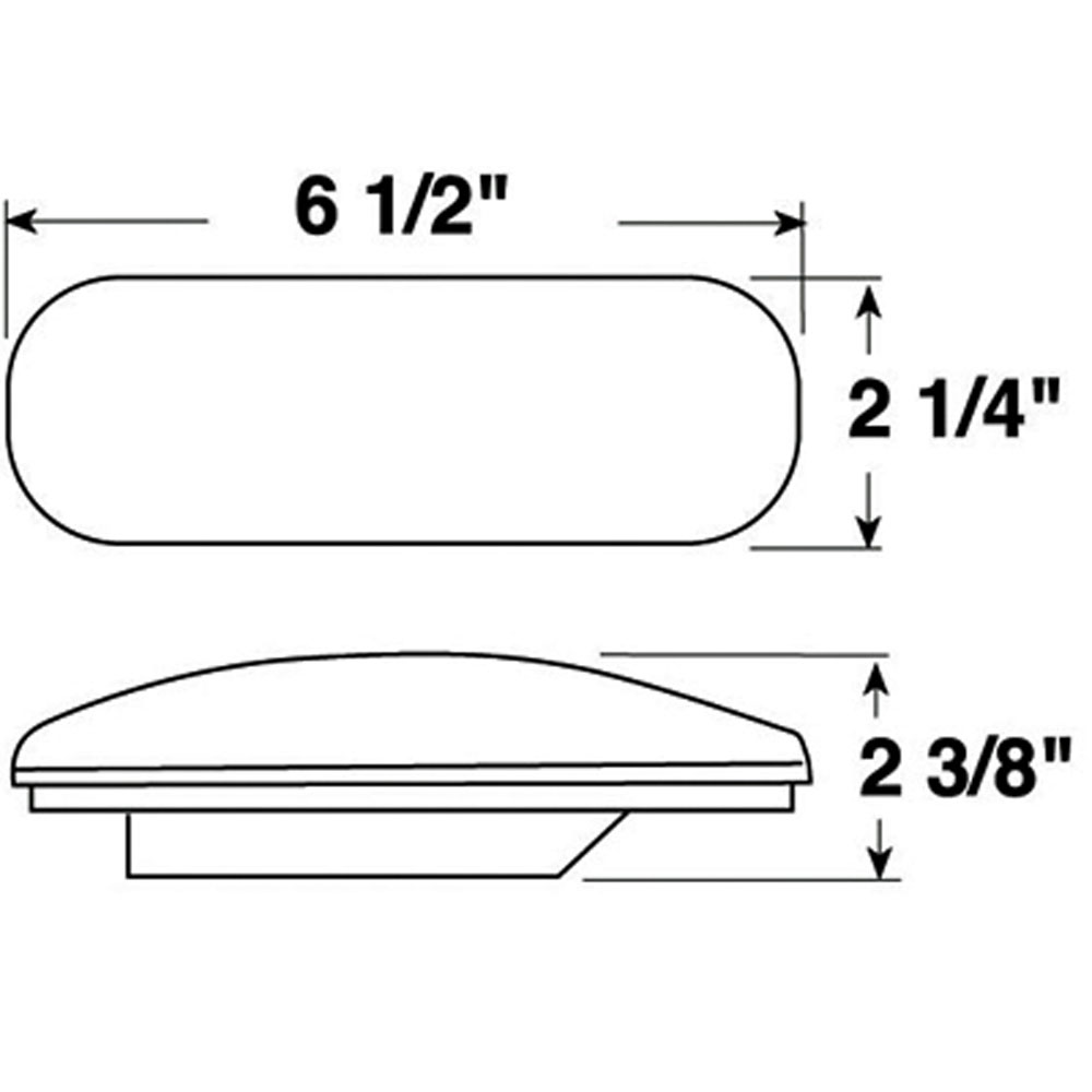 (image for) Trailer Park/Turn Light Only Incandescent 6'' Oval Amber Standard Dexter/Redneck #421A