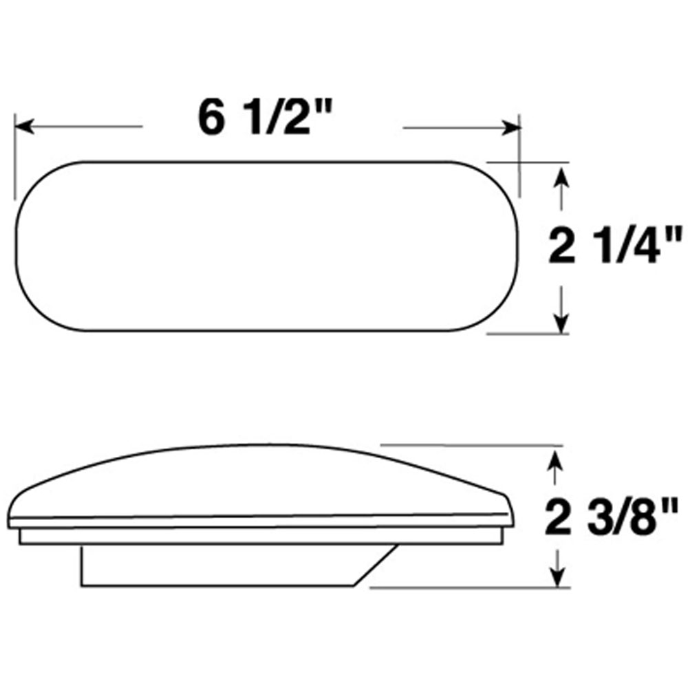 (image for) Trailer Stop/Turn/Tail Light Kit Incandescent 6'' Oval 1 Bulb Standard Dexter/Redneck #421KRUS