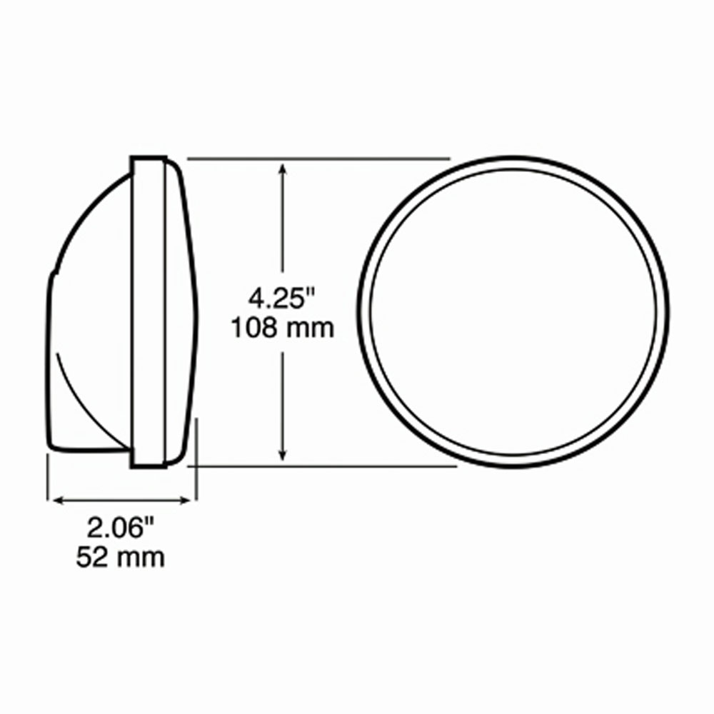 (image for) Trailer Park/Turn Light Only Incandescent 4'' Round Amber Standard Dexter/Redneck #426A
