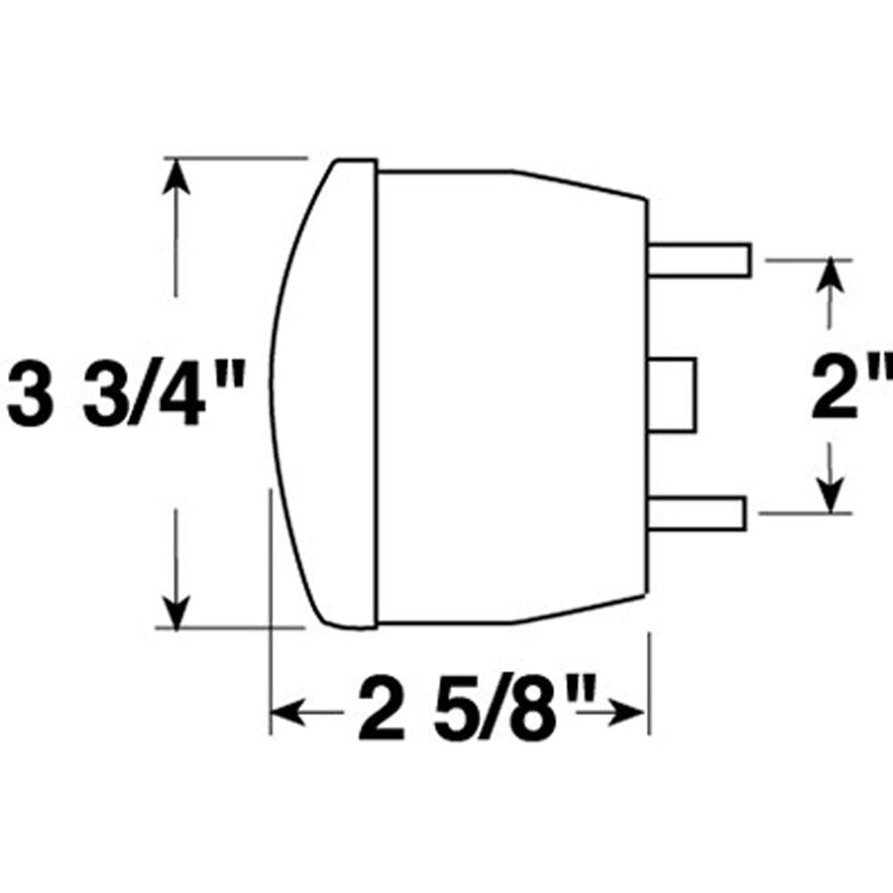 (image for) railer Stop/Turn/Tail Light Incandescent 3.75" Round Left Hand Red Dexter/Redneck #428W