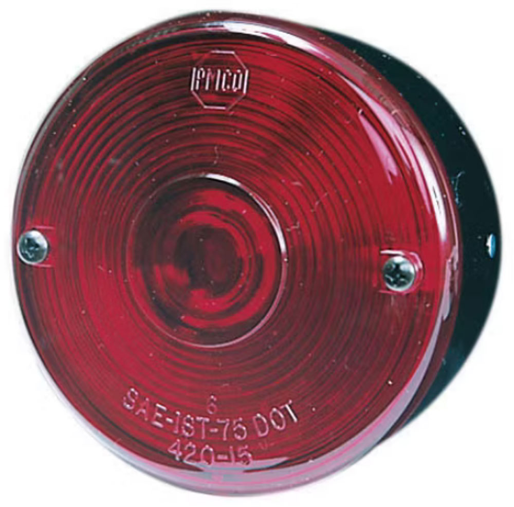 (image for) railer Stop/Turn/Tail Light Incandescent 3.75" Round Left Hand Red Dexter/Redneck #428W