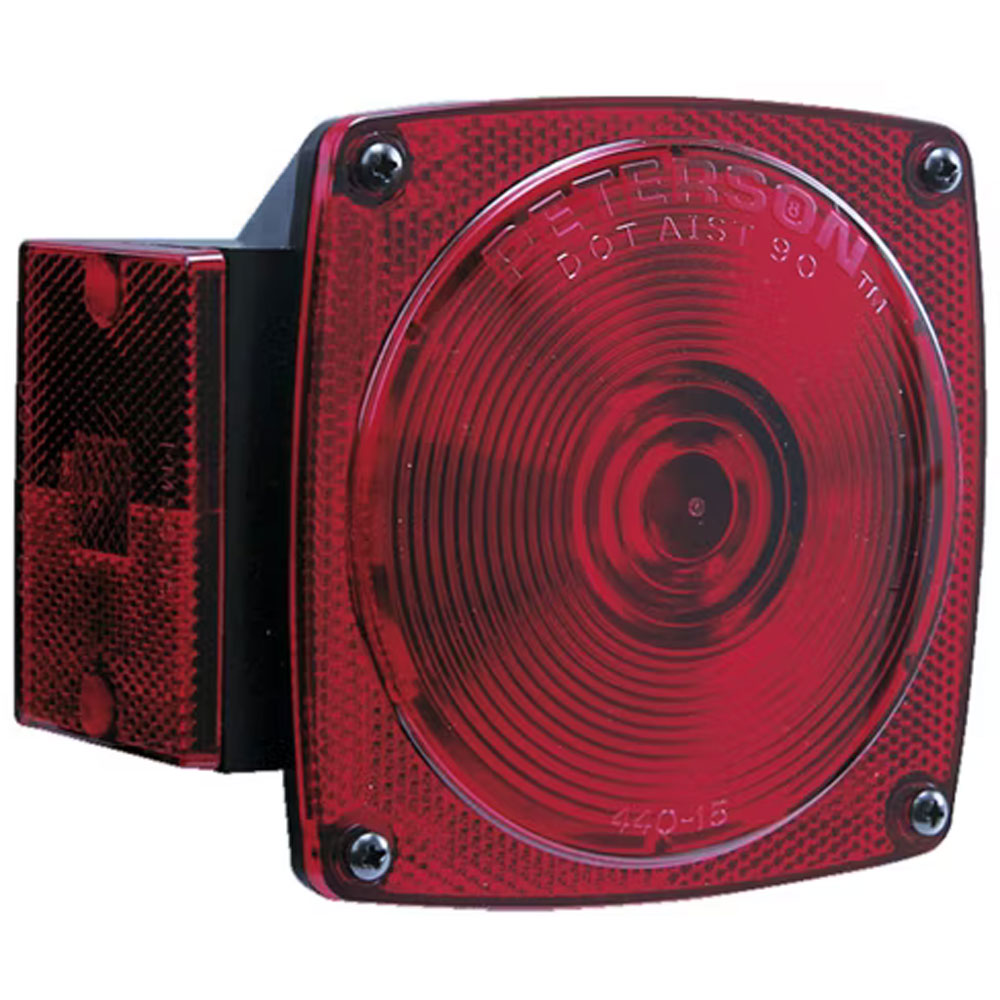 (image for) Trailer Stop/Turn/Tail Light Incandescent 4.5" Square Right Hand Red Standard Dexter/Redneck #440