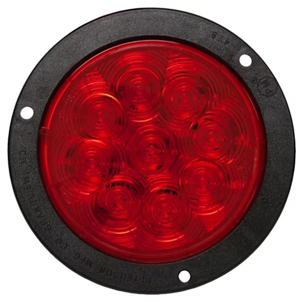 (image for) Trailer Stop/Turn/Tail Light Kit LED 4" Round 9 Diode Red Lumenx Dexter/Redneck #818KR-9