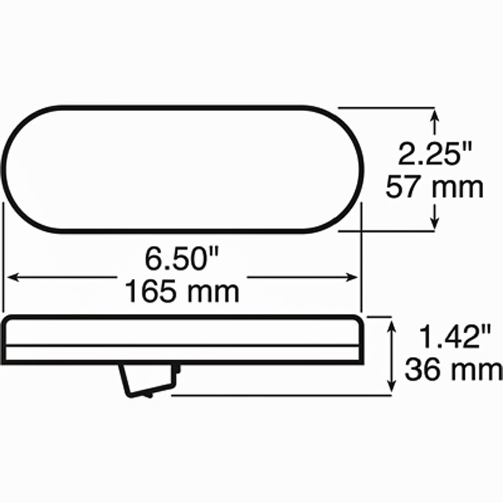 (image for) Trailer Stop/Turn/Tail Light Kit LED 6'' Oval 10 Diode Red Lumenx Amp Plug Dexter/Redneck #820R-10K