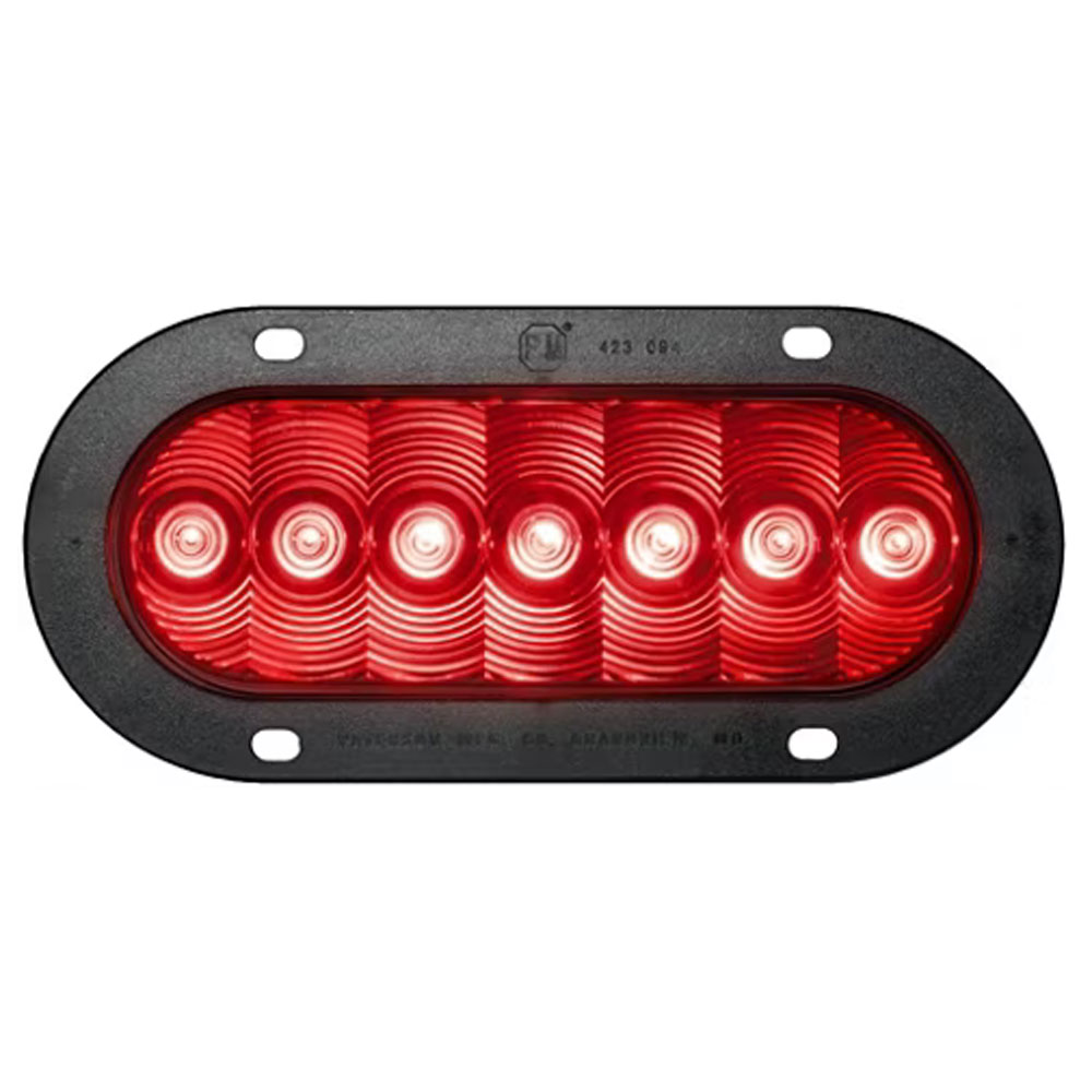 (image for) Trailer Stop/Turn/Tail Light Only 6'' Oval Red Lumenx Dexter/Redneck #822R-7