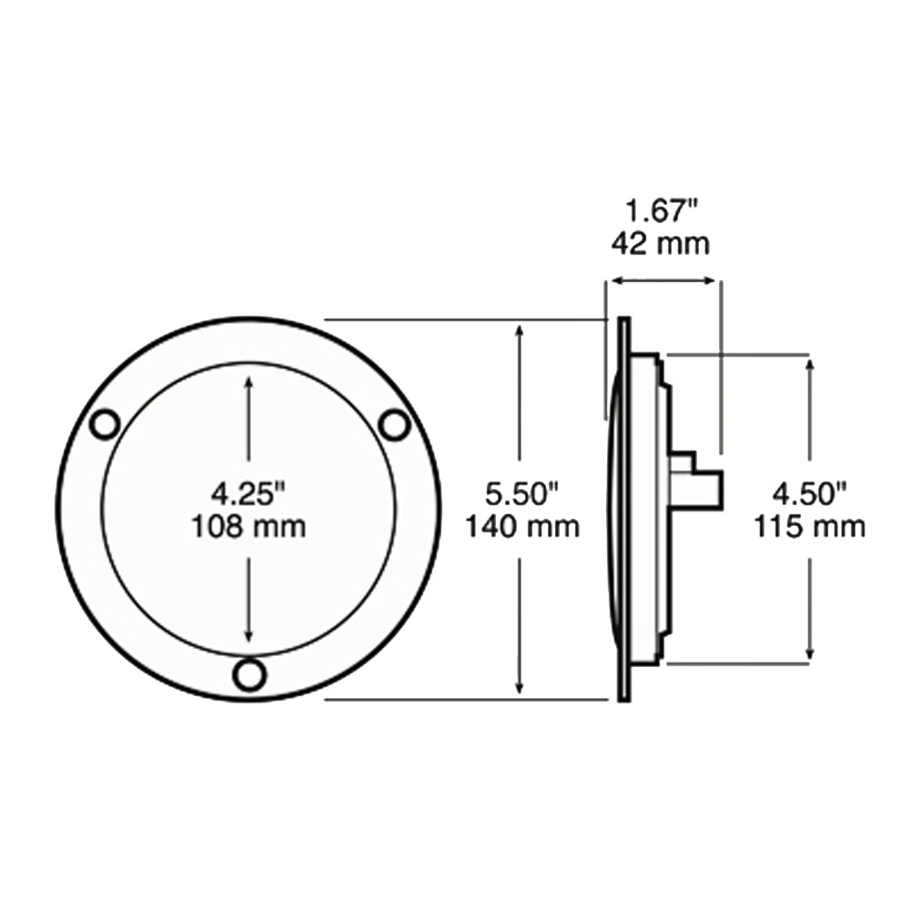 (image for) Trailer Stop/Turn/Tail Light Only LED 4" Round 7 Diode Red Lumenx Dexter/Redneck #824R-7