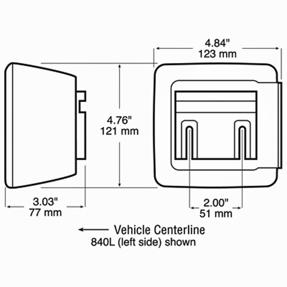 (image for) Trailer Stop/Turn/Tail Light Only LED 11 Diode Red Submersible Right Hand Dexter/Redneck #840