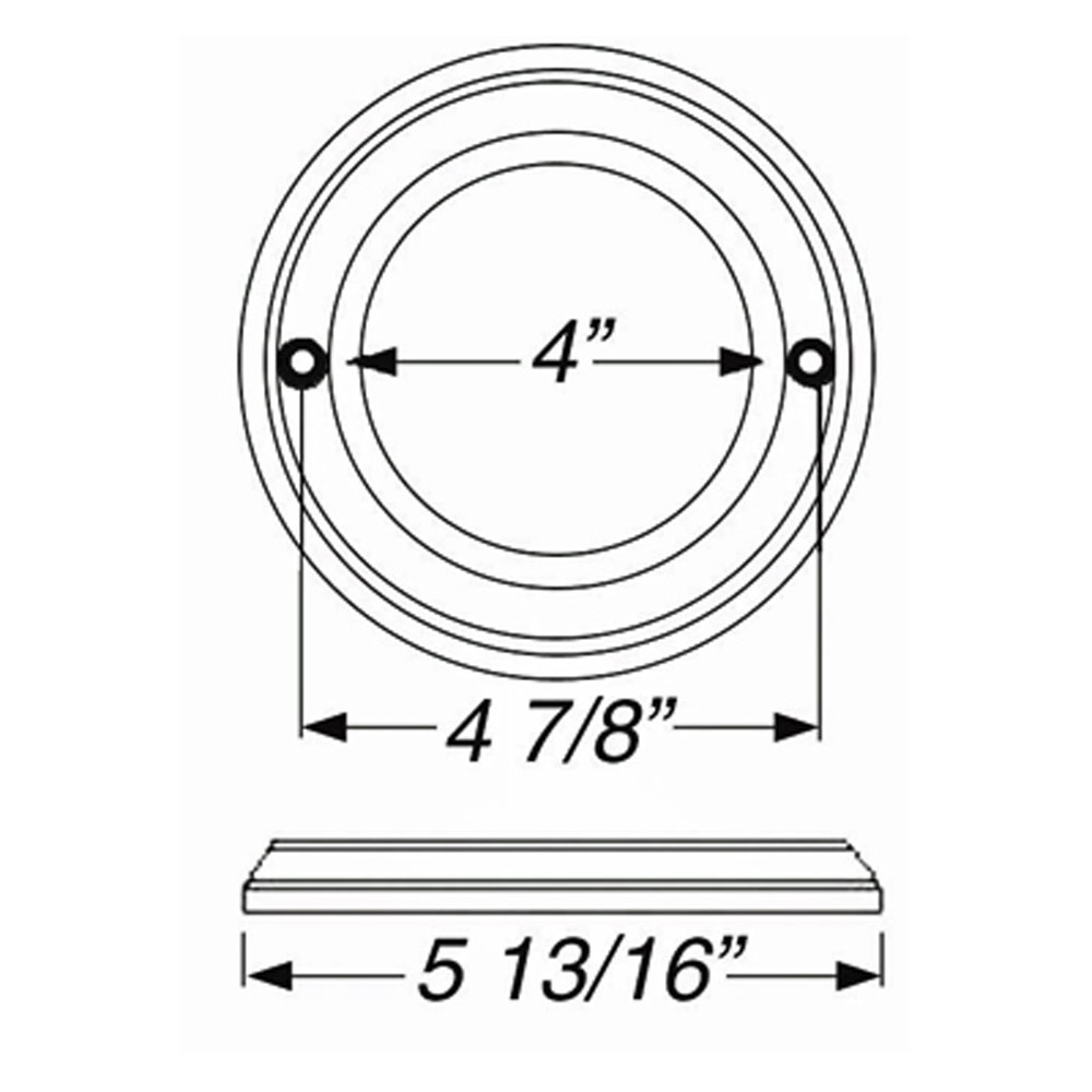 (image for) Trailer Light Flush Mount Grommet 4" Round Dexter/Redneck #A-45GB