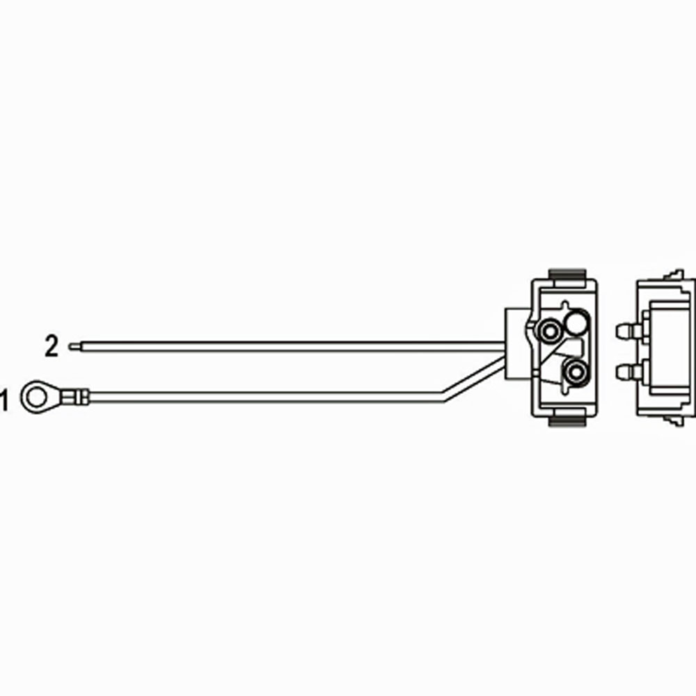(image for) Trailer Light 2-Wire Right Angle Pigtail Dexter/Redneck #A-49PB