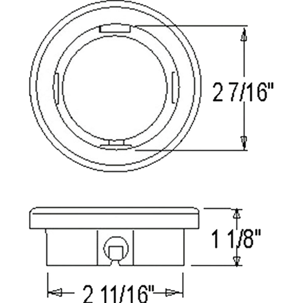 (image for) Trailer Light Recess Mount Grommet 2.5" Round Dexter/Redneck #A-57GB