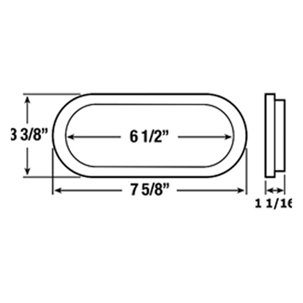 (image for) Trailer Light Mounting Grommet 6" Oval Universal Dexter/Redneck #A-70GBD