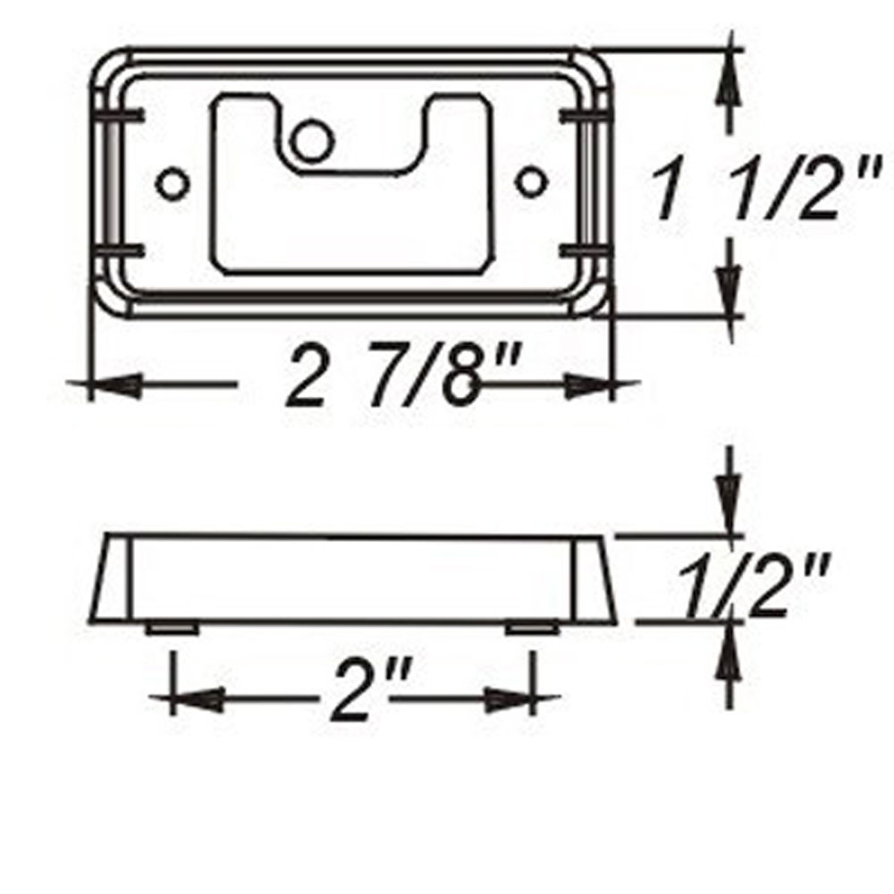(image for) Trailer Light Chrome Base 2.5" Mini Thinline Mini Thinline Dexter/Redneck #A-91CB