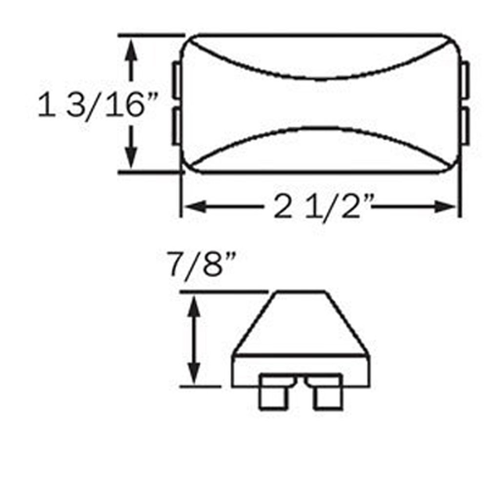 (image for) Trailer Marker Clearance Incandescent Light 2.5" Mini Thinline Red Standard Dexter/Redneck #A-91RB
