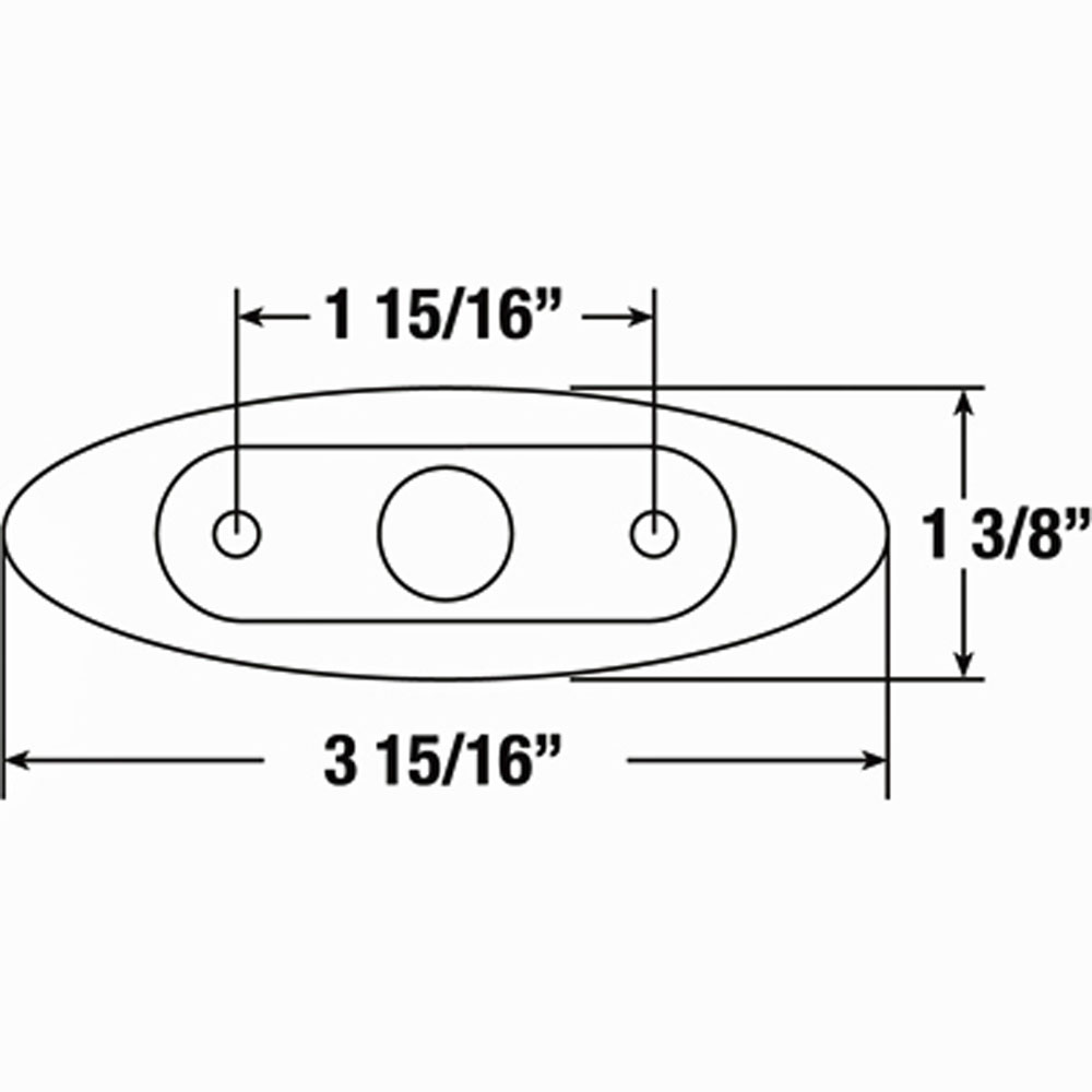 (image for) Trailer Marker Clearance Light Chrome Bezel 168 Series Dexter/Redneck #B168-10