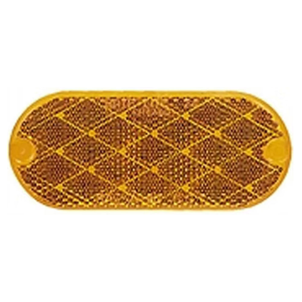 (image for) Trailer Reflector 4.37" Oblong Amber Surface Mount Dexter/Redneck #B480A