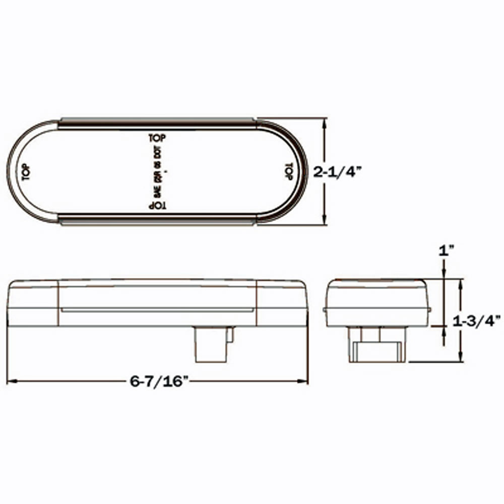 (image for) Trailer Back Up Light LED 6" Oval Standard Dexter/Redneck #BUL-10CB