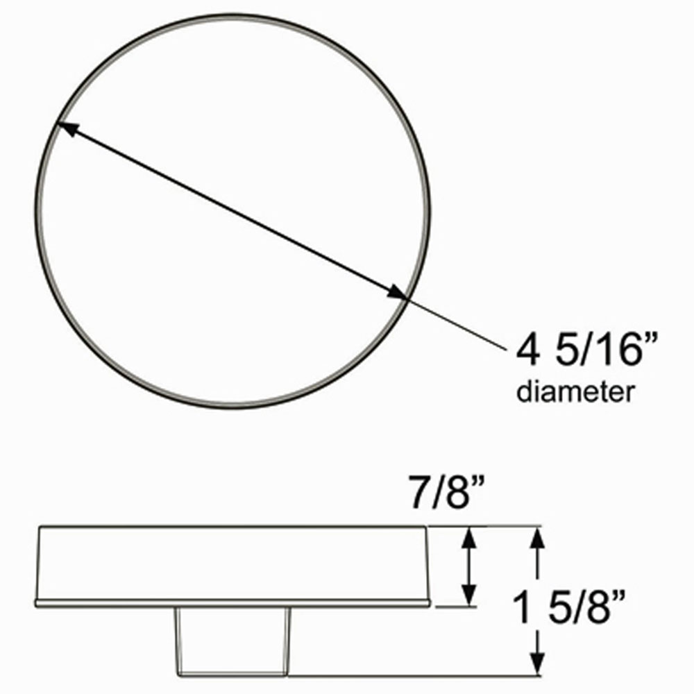(image for) Trailer Back Up Light LED 4" Round Standard Dexter/Redneck #BUL-11CB
