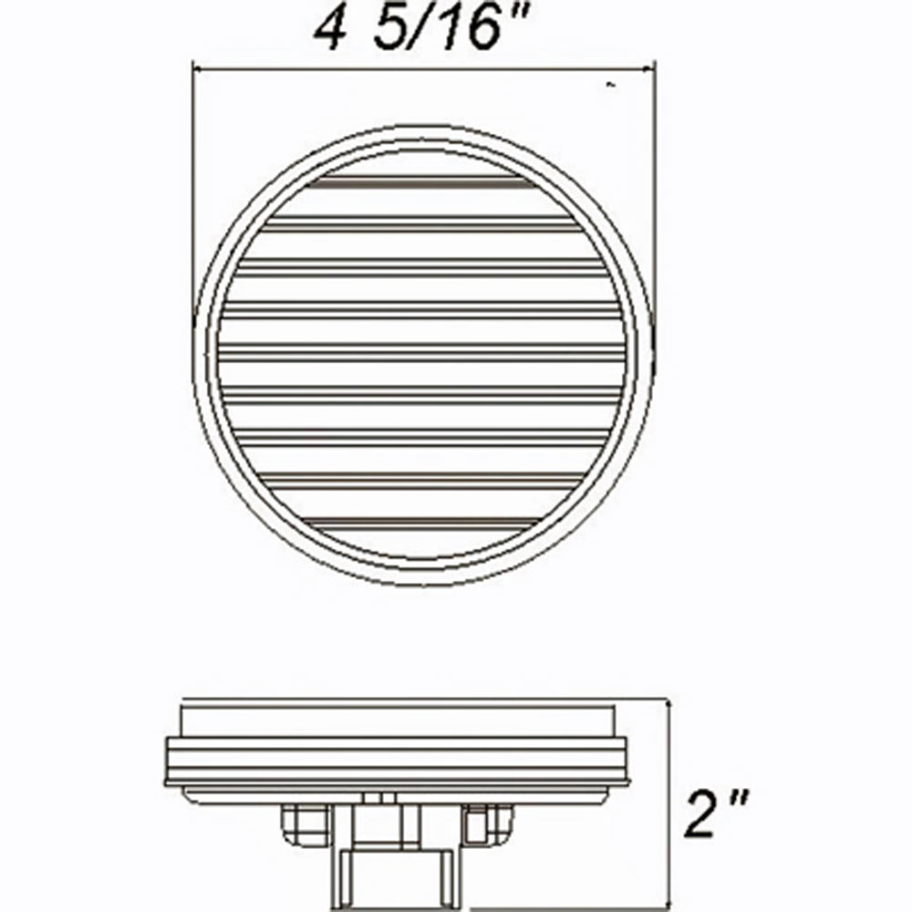 (image for) Trailer Back Up Light LED 4" Round Standard Dexter/Redneck #BUL-53CB