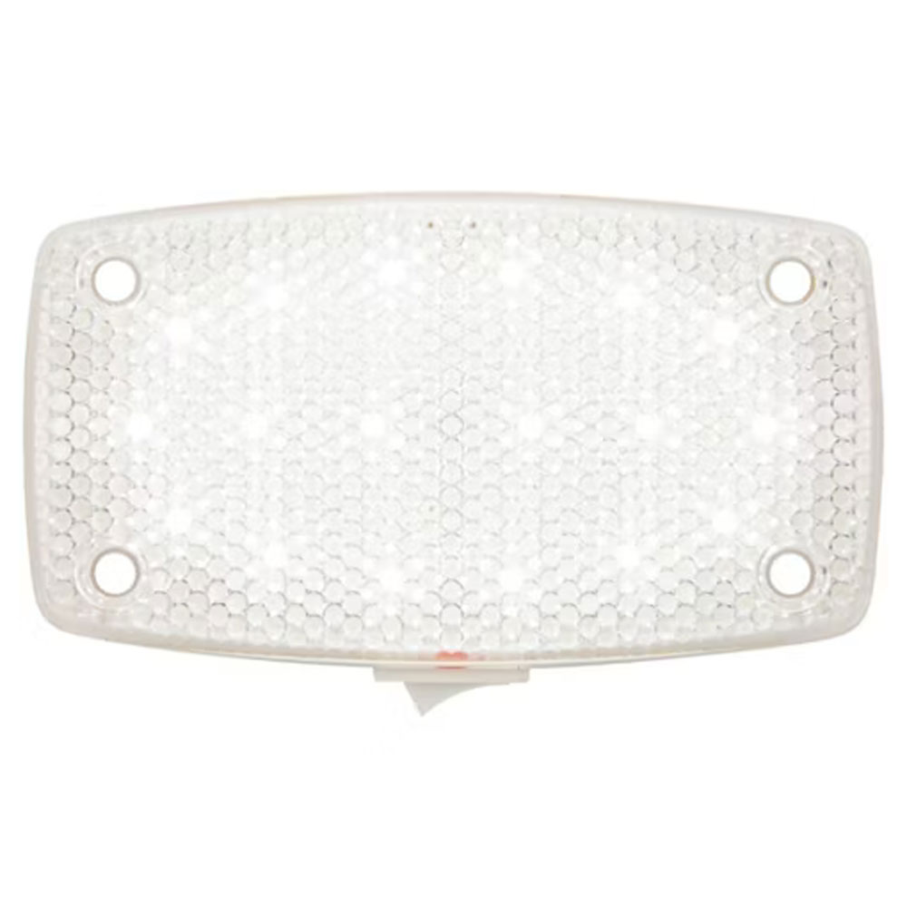 (image for) Trailer Dome Interior Auxiliary Light LED 4.5" Rectangular 18 Diode Clear Opti-Brite Dexter/Redneck #ILL22CB