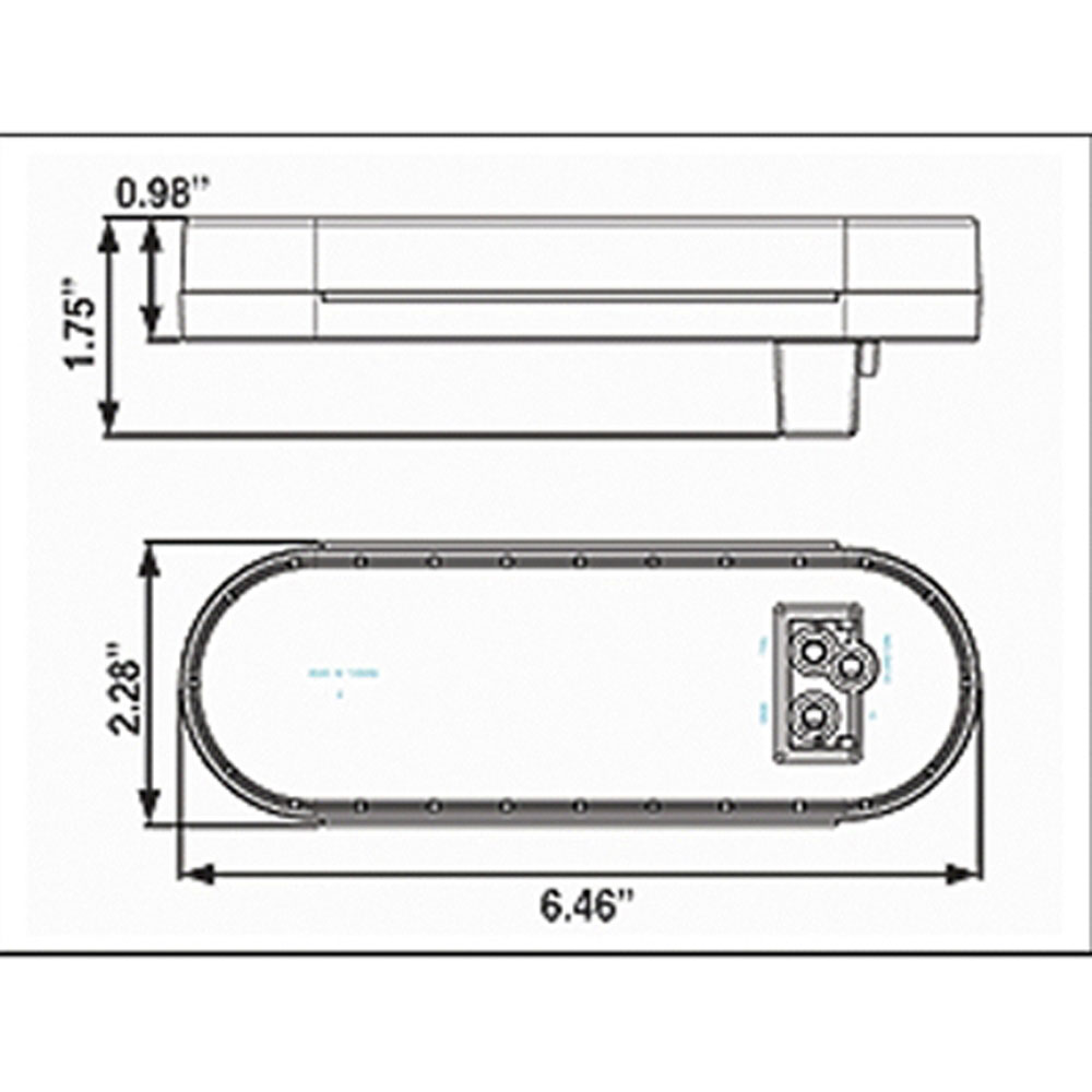 (image for) Trailer Stop/Turn/Tail Light Kit LED 6'' Oval 6 Diode Red Fleet Dexter/Redneck #LTO4-200