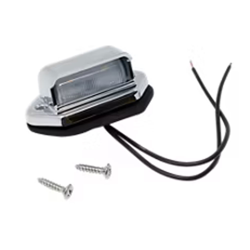 (image for) Trailer License Plate Light LED Mini 2 Diode Chrome Dexter/Redneck #LT05-350