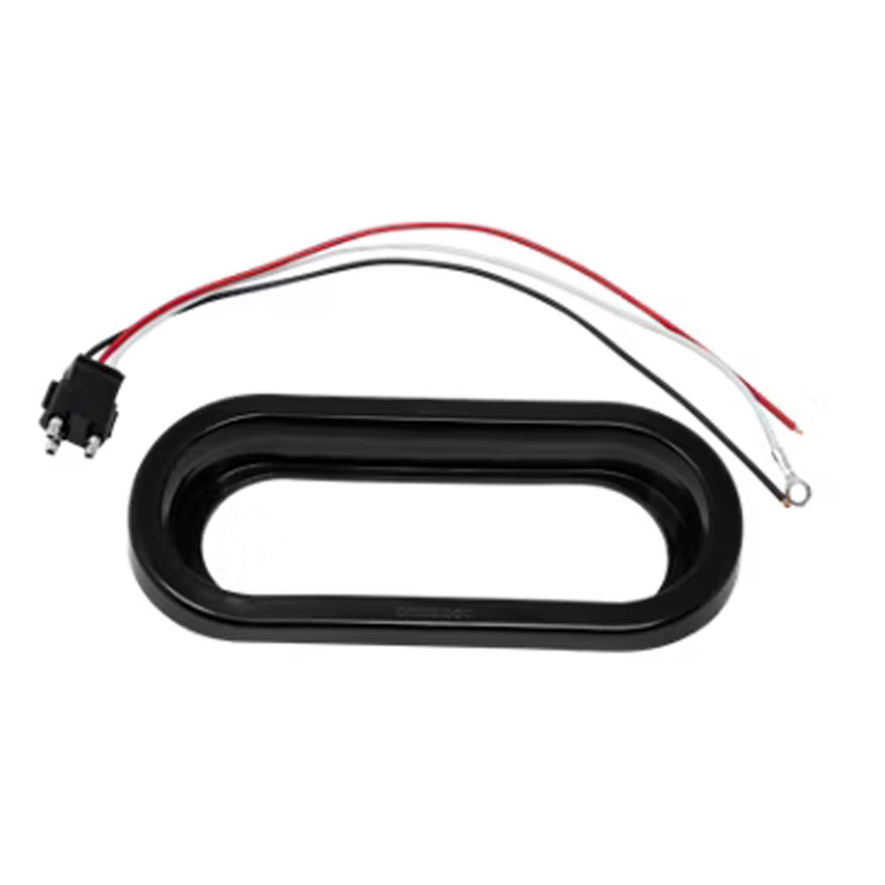 (image for) Trailer 6" Oval Light Mounting Grommet & 3 Wire Plug Pigtail Dexter/Redneck #LT06-365