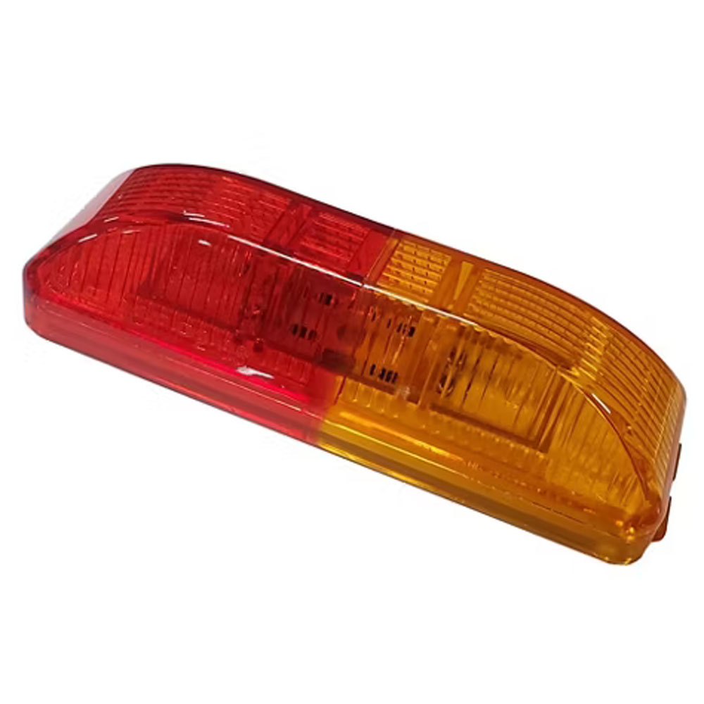 (image for) Trailer Marker Clearance Light Only LED 4" Rectangular 2 Diode Amber/Red Thinline Dexter/Redneck #M161A-R