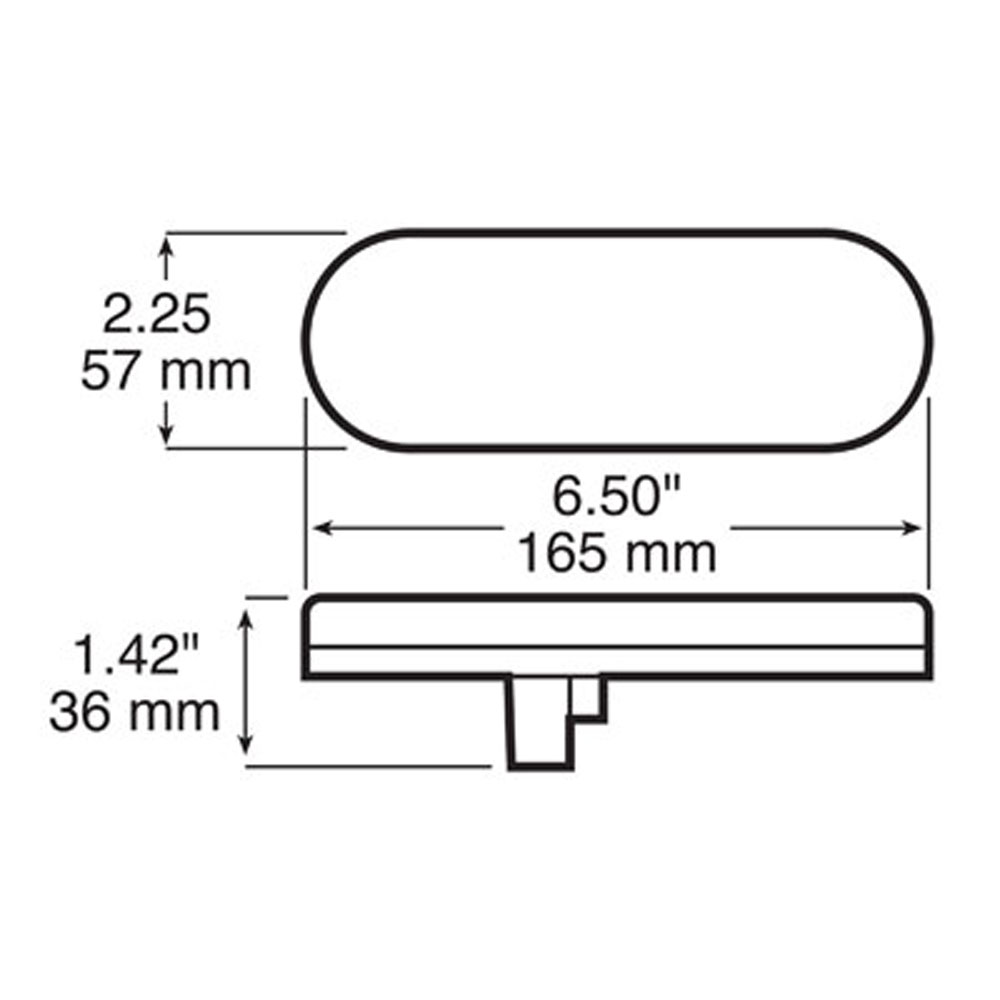 (image for) Trailer Back Up Light 6" Oval Lumenx Grommet Mount Dexter/Redneck #M821C-10
