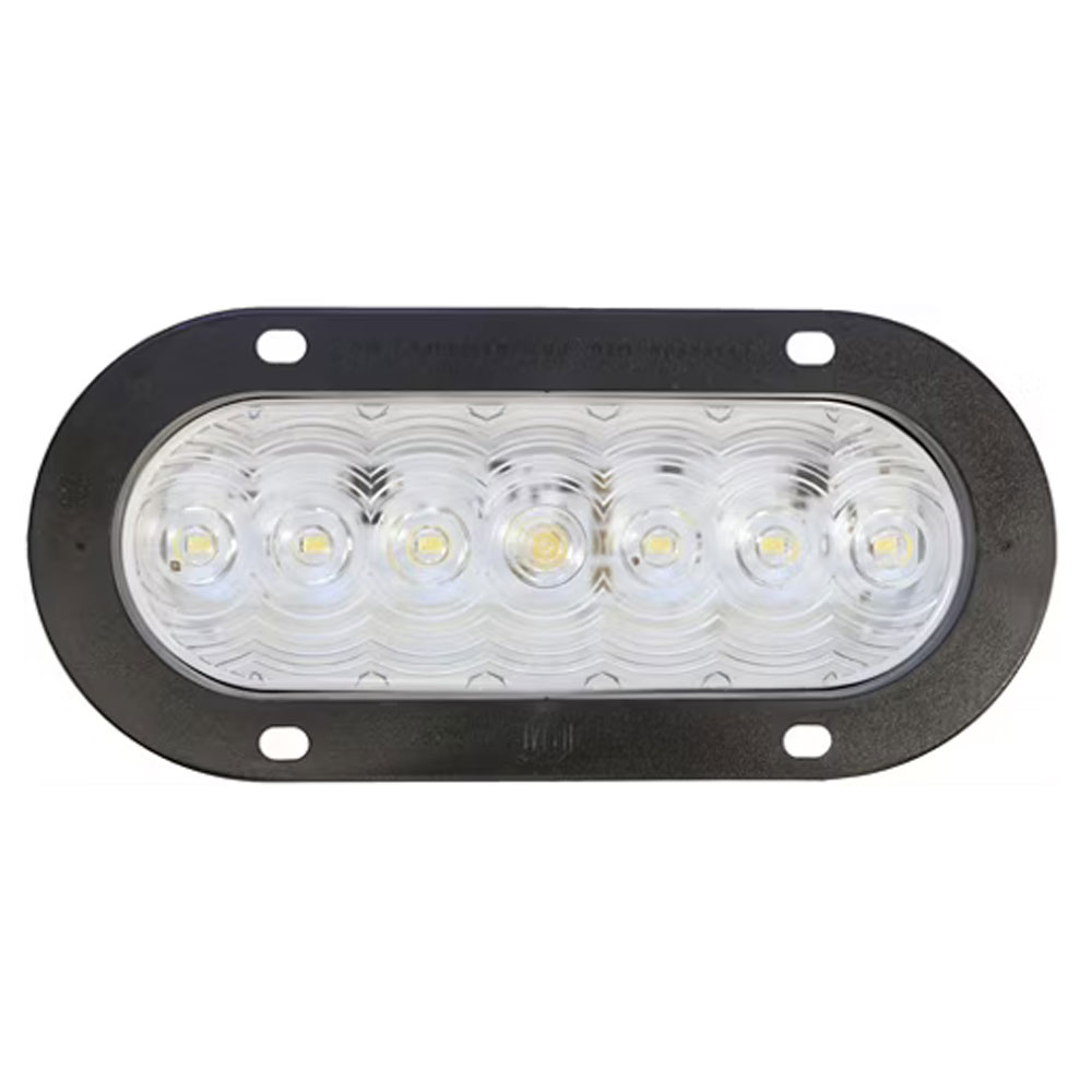 (image for) Trailer Back Up Light 7.88" Oval Lumenx Flange Mount Dexter/Redneck #M822C-7