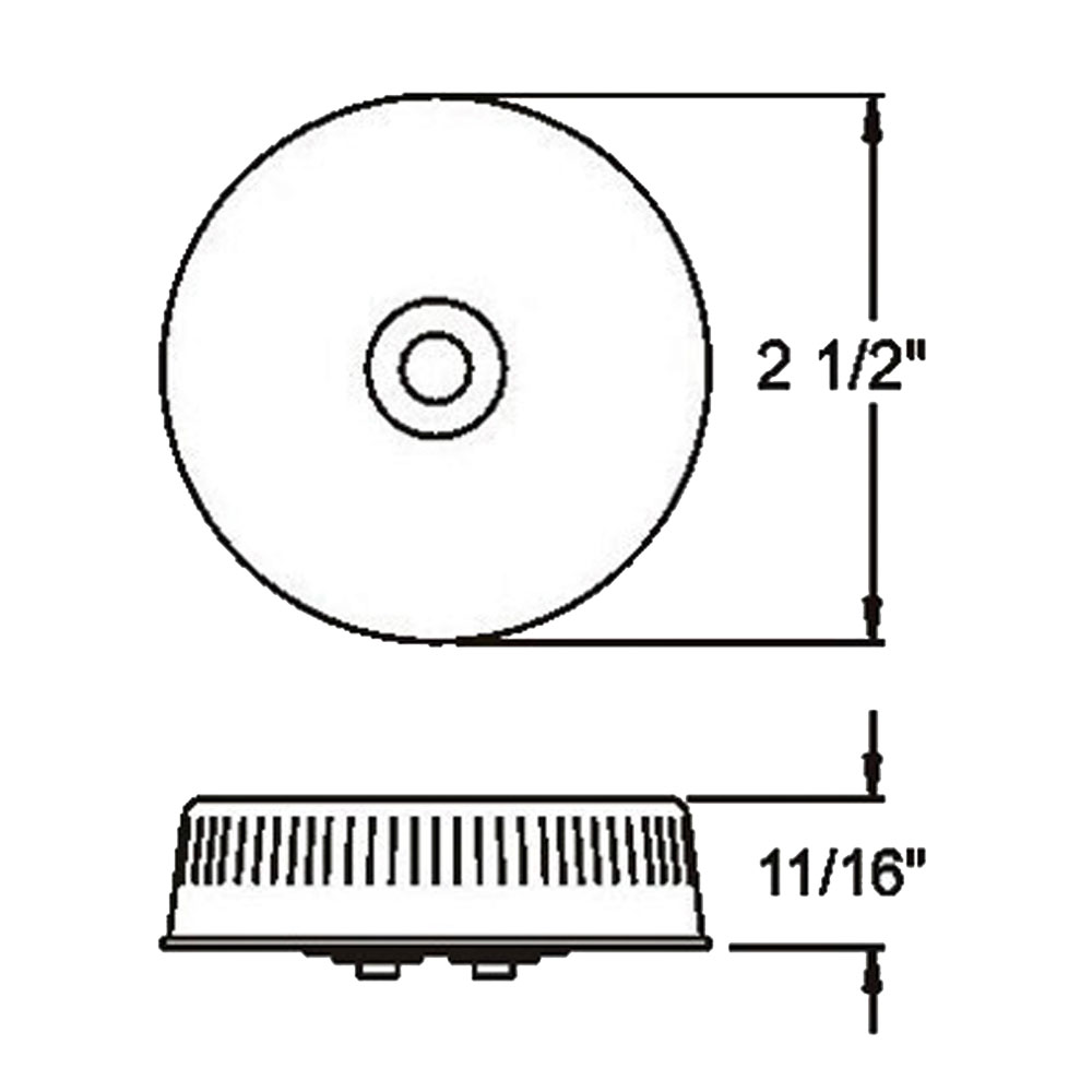(image for) Trailer Marker Clearance Incandscent Light 2 1/2" Round Red Reflex Dexter/Redneck #MC-57RB