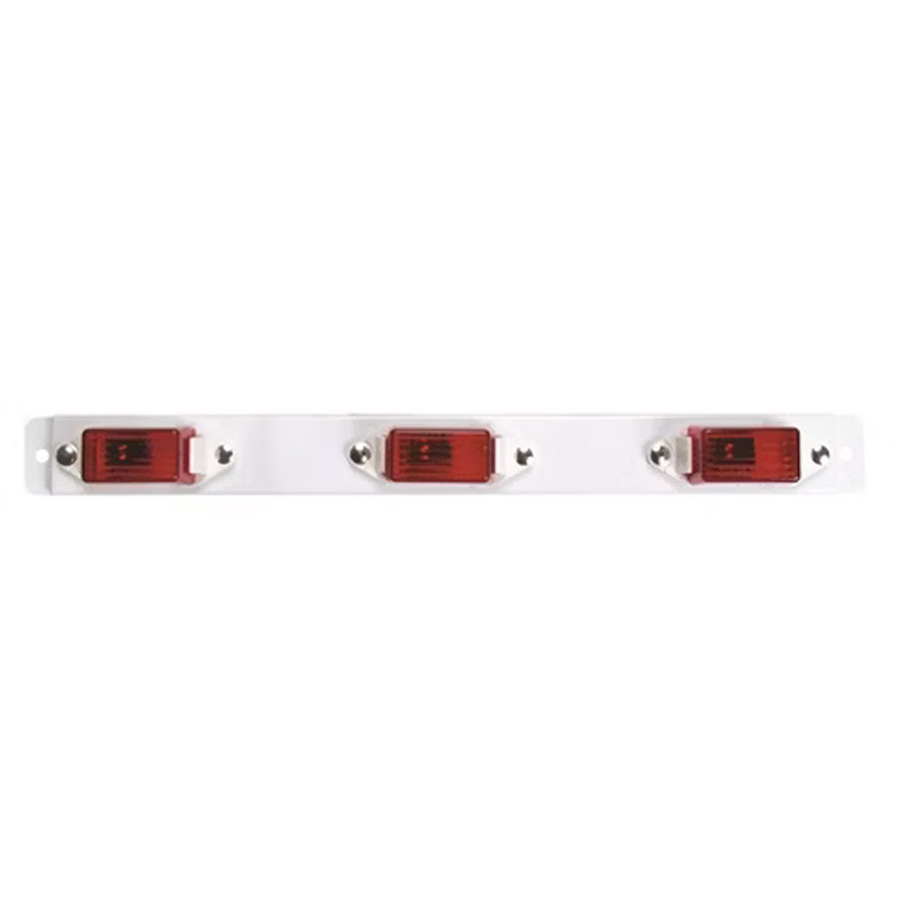 (image for) Trailer Identification Light Bar Incandescent 15.125" Red 3 Bulb Dexter/Redneck #MC-99RB