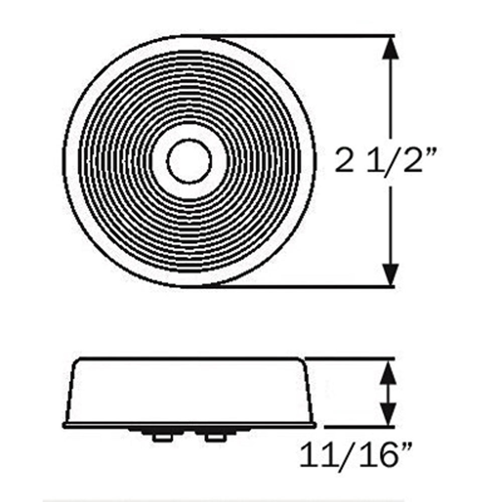 (image for) Trailer Marker Clearance Inc Light Kit Incandescent 2 1/2" Round Red Standard Dexter/Redneck #MC55RBK