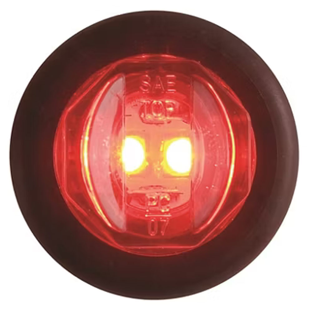 (image for) Trailer Marker Clearance Light LED 3/4" Round Red Standard Dexter/Redneck #MCL-11RKB