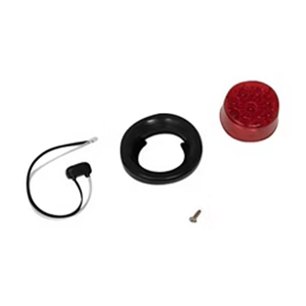 (image for) Traileer Marker Clearance Light Kit LED 2" Round 9 Bulb Red Micro-Flex Dexter/Redneck #MCL-50RBK